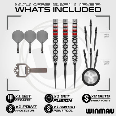 Winmau Fornax Parallel Steel Tip Darts