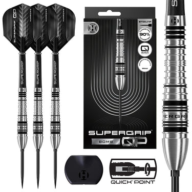 Harrows Supergrip QP Bomb 90% Steel Tip Darts