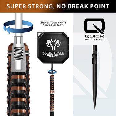 Harrows Wolfram Trinity 97% Steel Tip Darts