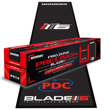 Winmau Pro Zone Precision Blade 6 Soft Feel Dart Mat & Integrated Oche