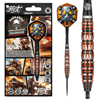 Shot Badlands Rustin 90% Tungsten Steel Tip Dart Set