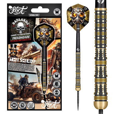 Shot Badlands The Sheriff 90% Tungsten Steel Tip Dart Set