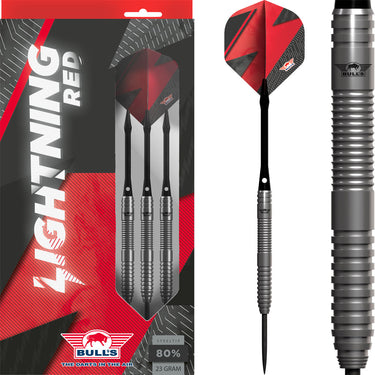 Bull's Lightning 80% Red Steel Tip Darts