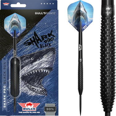 Bull's Shark Pro Black 90% Steel Tip Darts