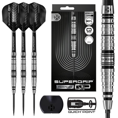 Harrows Supergrip QP Torpedo 90% Steel Tip Darts