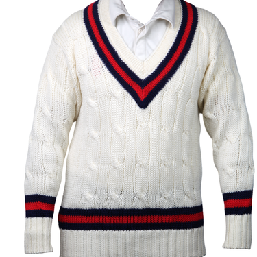 Pure Wool Long Sleeve Cricket Sweater