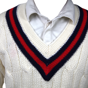 Pure Wool Long Sleeve Cricket Sweater