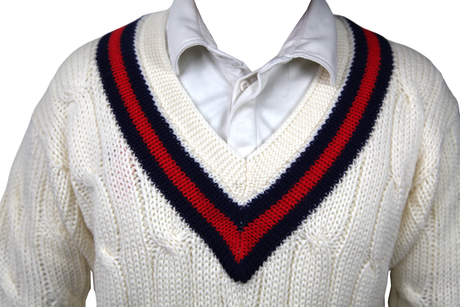 Pure Wool Long Sleeve Cricket Sweater