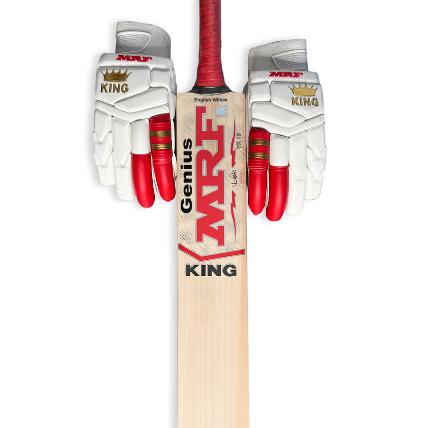 MRF Virat Kohli Genius King Cricket Bat + Gloves
