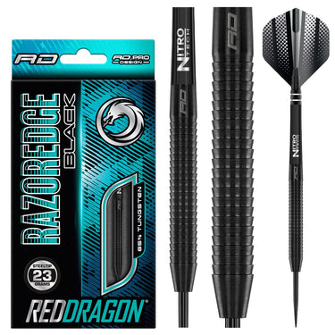 Red Dragon Razor Edge Black Steel Tip Darts