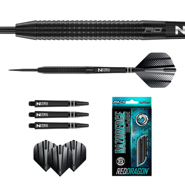 Red Dragon Razor Edge Black Steel Tip Darts