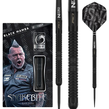 Red Dragon Peter Wright Black Mamba Steel Tip Darts