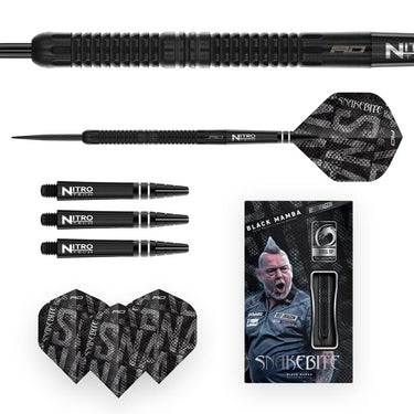Red Dragon Peter Wright Black Mamba Steel Tip Darts