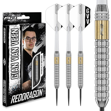 Red Dragon Gian van Veen SE Brass Steel Tip Darts