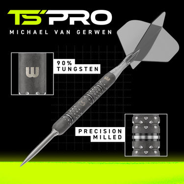 Winmau Michael van Gerwen TS-PRO 90% Switch Point Steel Tip Darts