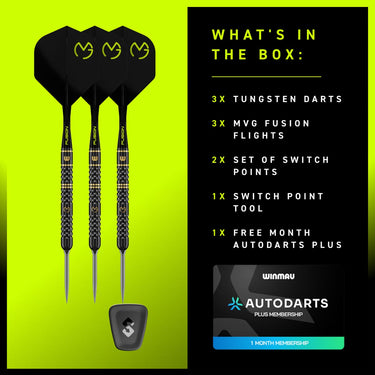 Winmau Michael van Gerwen W-Max 90% Switch Point Steel Tip Darts