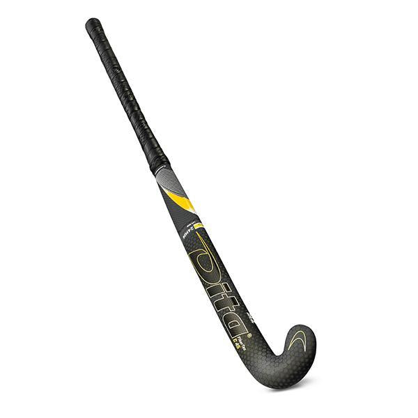 Dita FiberTec C45 L-Bow Hockey Stick Front Black/Gold