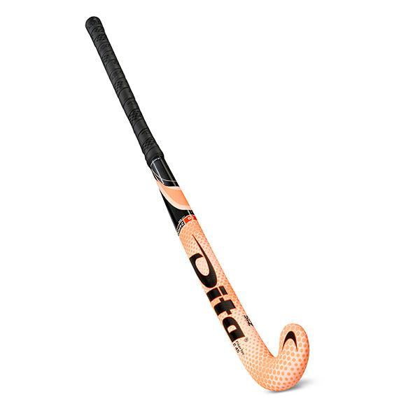 Dita FiberTec C45 L-Bow Hockey Stick Front Pink/Black