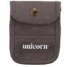Unicorn ACCESSORY POUCH GREY FLOCKED LEATHER