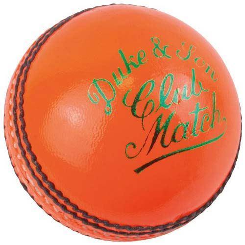 Dukes Club Match Cricket Ball  Orange