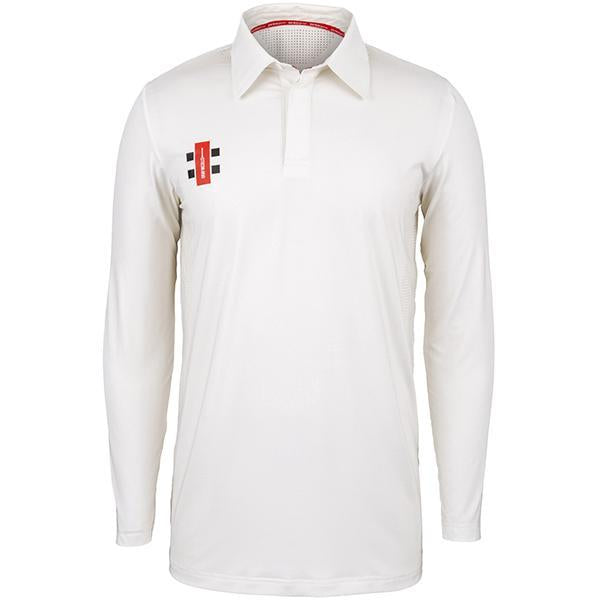 Gray Nicolls Pro Performance Long Sleeve Cricket Shirt Ivory