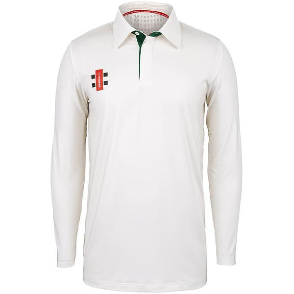 Gray Nicolls Pro Performance Long Sleeve Cricket Shirt Green