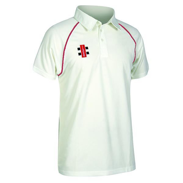 Gray-Nicolls Matrix Short Sleeve Cricket Shirt Red