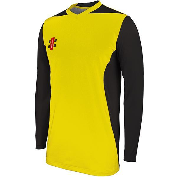 Gray Nicolls T20 Long Sleeve Cricket Shirt Yellow/Black