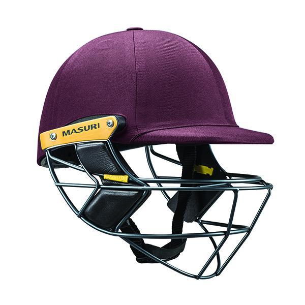 Masuri E-Line Steel Senior Cricket Helmet Maroon