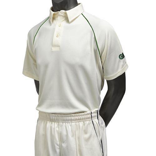 Gunn & Moore Premier Club Short Sleeve Cricket Shirt Green